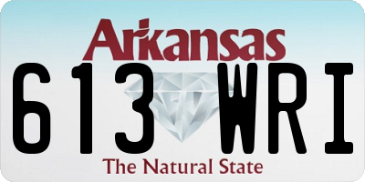 AR license plate 613WRI