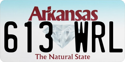 AR license plate 613WRL