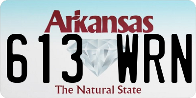 AR license plate 613WRN