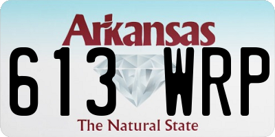 AR license plate 613WRP