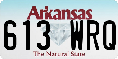 AR license plate 613WRQ