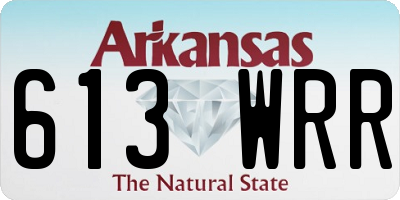 AR license plate 613WRR