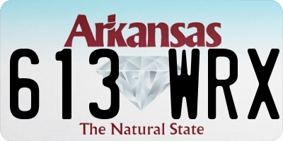 AR license plate 613WRX