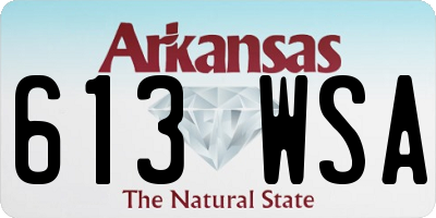 AR license plate 613WSA