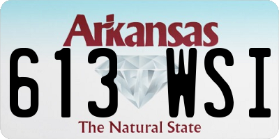 AR license plate 613WSI