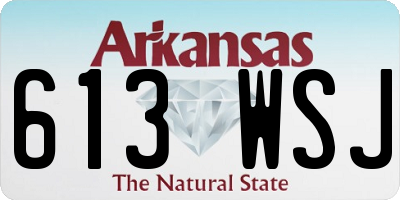 AR license plate 613WSJ
