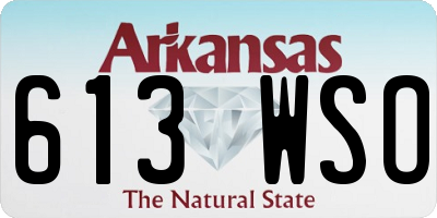 AR license plate 613WSO