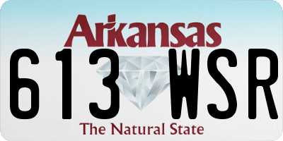 AR license plate 613WSR