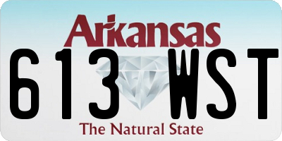 AR license plate 613WST