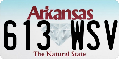 AR license plate 613WSV