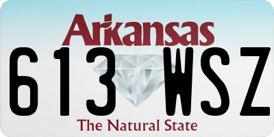 AR license plate 613WSZ