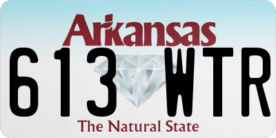 AR license plate 613WTR