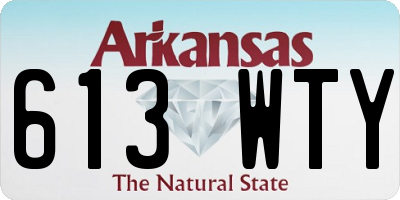 AR license plate 613WTY