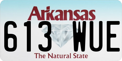 AR license plate 613WUE