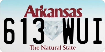 AR license plate 613WUI