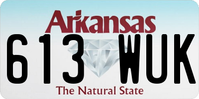 AR license plate 613WUK