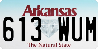 AR license plate 613WUM