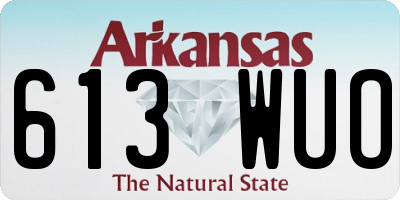 AR license plate 613WUO