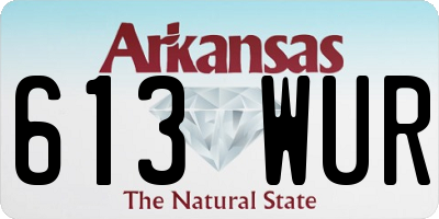 AR license plate 613WUR