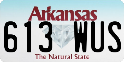 AR license plate 613WUS