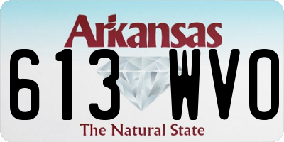 AR license plate 613WVO