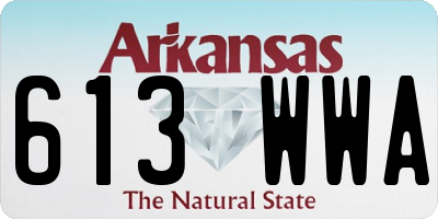 AR license plate 613WWA