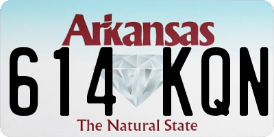AR license plate 614KQN