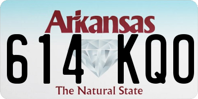 AR license plate 614KQO