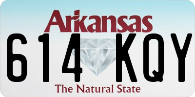 AR license plate 614KQY