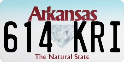 AR license plate 614KRI