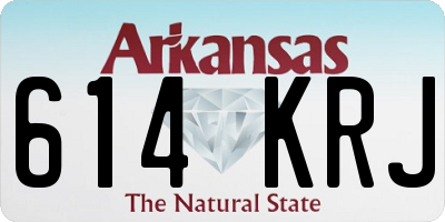 AR license plate 614KRJ