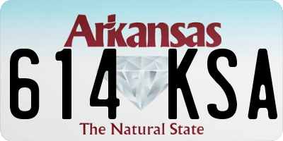 AR license plate 614KSA