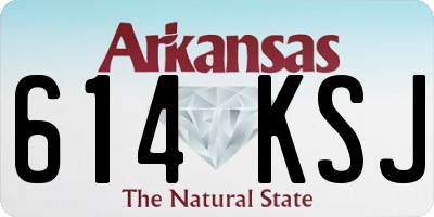 AR license plate 614KSJ