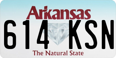 AR license plate 614KSN