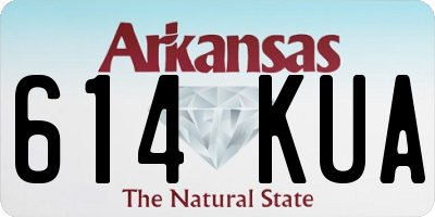 AR license plate 614KUA