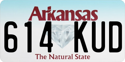 AR license plate 614KUD