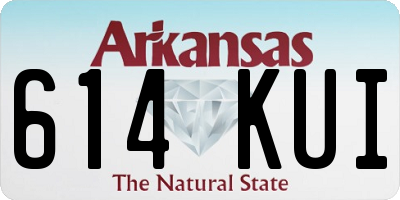 AR license plate 614KUI