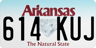 AR license plate 614KUJ