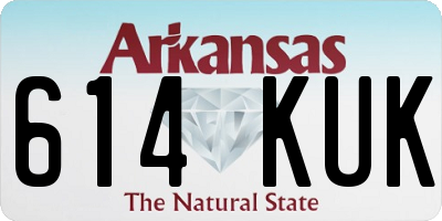 AR license plate 614KUK
