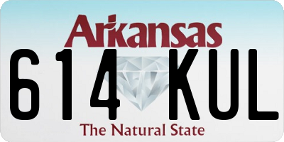 AR license plate 614KUL