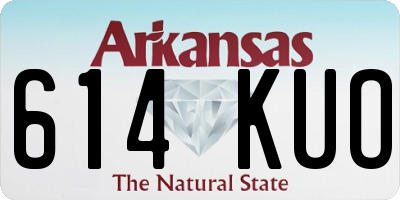 AR license plate 614KUO