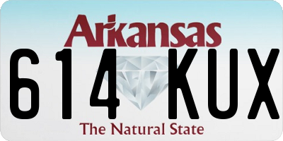 AR license plate 614KUX