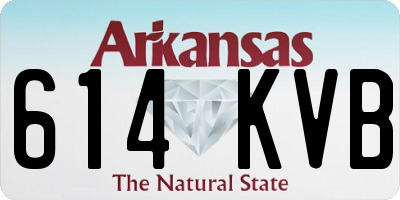 AR license plate 614KVB