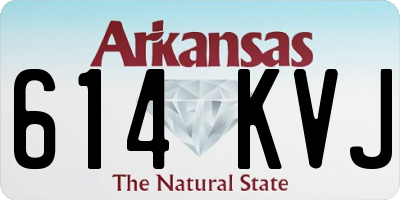 AR license plate 614KVJ