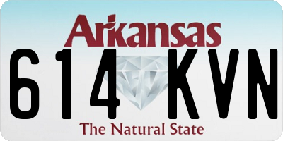 AR license plate 614KVN