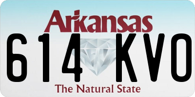AR license plate 614KVO