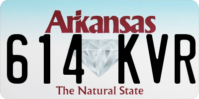 AR license plate 614KVR
