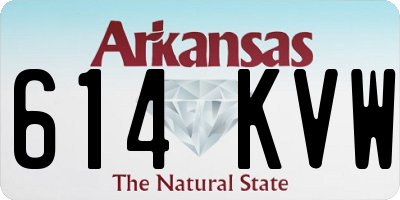 AR license plate 614KVW