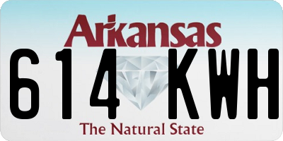 AR license plate 614KWH