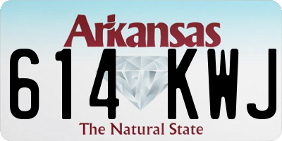 AR license plate 614KWJ